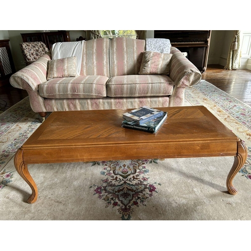 876 - LARGE DESIGNER OAK COFFEE TABLE