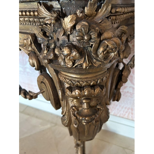 88 - 19TH-CENTURY GILT CONSOLE TABLE