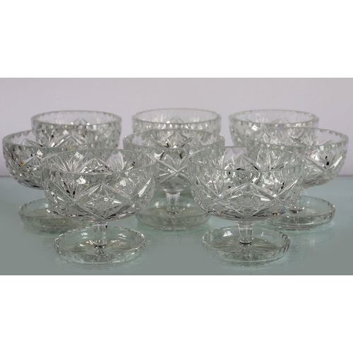 890 - SET 8 IRISH CRYSTAL SWEETMEAT BOWLS