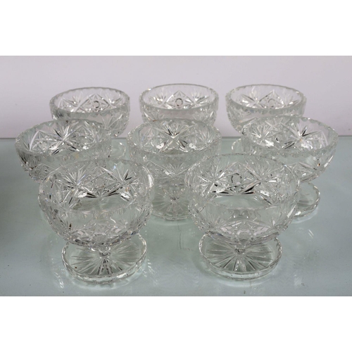 890 - SET 8 IRISH CRYSTAL SWEETMEAT BOWLS