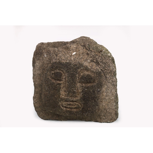 899 - CARVED GRANITE STONE HEAD