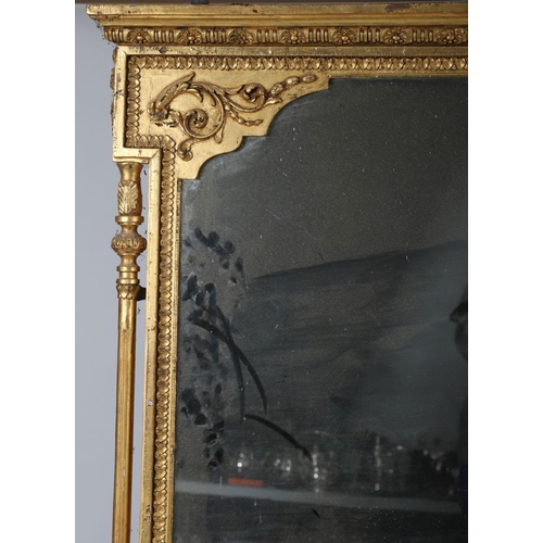 917 - LARGE 19TH-CENTURY GILT FRAMED OVERMANTEL MIRROR