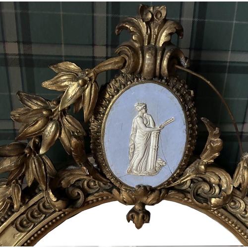 918 - GILT-FRAMED SCONCE MIRROR