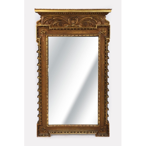 100 - 19TH-CENTURY CARVED GILTWOOD PIER MIRROR