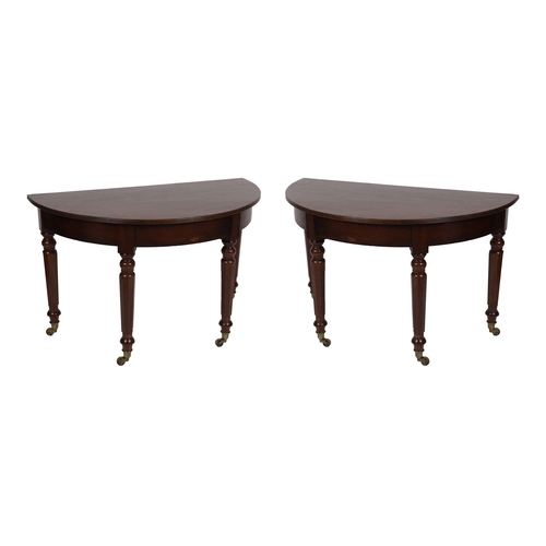 112 - PAIR REGENCY MAHOGANY PIER TABLES