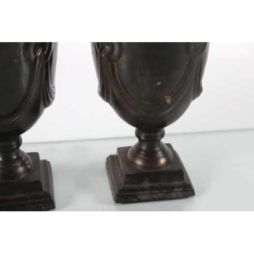 12 - PAIR NEO-CLASSICAL BRONZE URNS