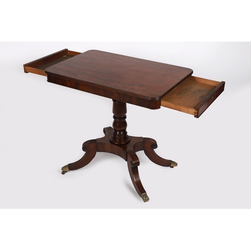 13 - REGENCY MAHOGANY LIBRARY TABLE