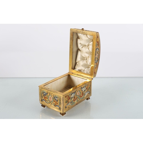 135 - 19TH-CENTURY ORMOLU & CHAMPLEVÉ ENAMELLED CASKET