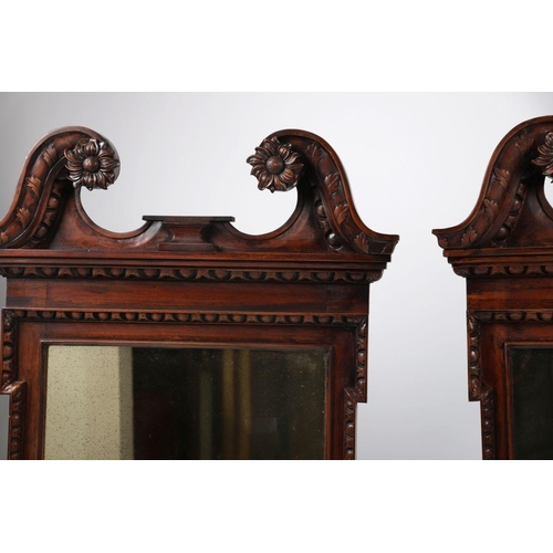 172 - PAIR GEORGE III STYLE MAHOGANY PIER MIRRORS