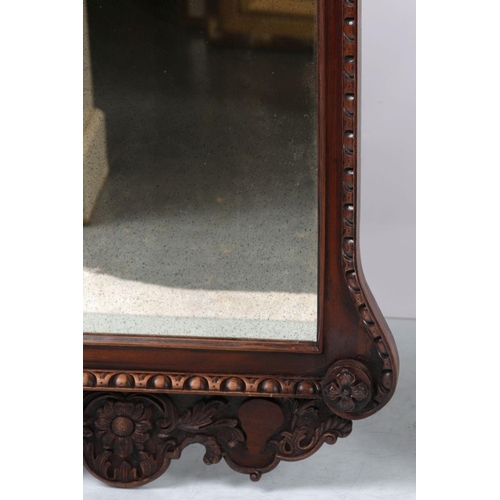 172 - PAIR GEORGE III STYLE MAHOGANY PIER MIRRORS