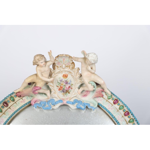 192 - 19TH-CENTURY STIZENDORF PORCELAIN VANITY MIRROR