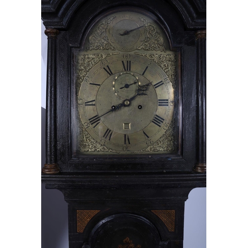 2 - GEORGE III PERIOD LACQUERED LONGCASE CLOCK