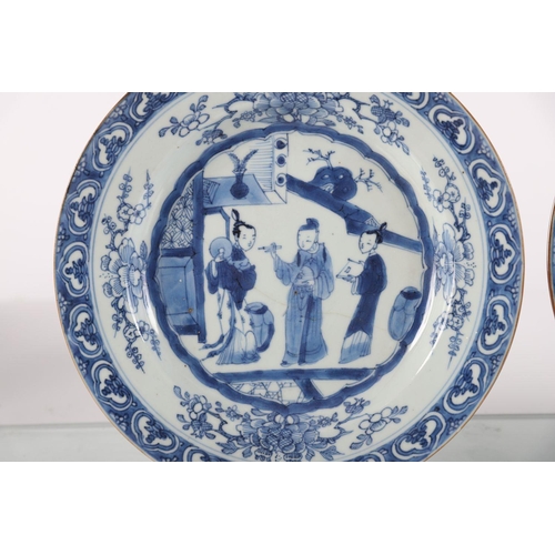 21 - PAIR 18TH-CENTURY BLUE AND WHITE PLATES