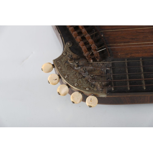 210 - 19TH-CENTURY ROSEWOOD CASE ZITHER