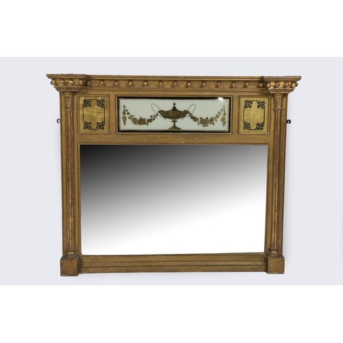 250 - REGENCY GILT FRAME OVERMANTEL MIRROR