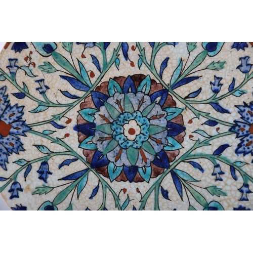 257 - 18/19TH-CENTURY TURKISH POLYCHROME PLAQUE