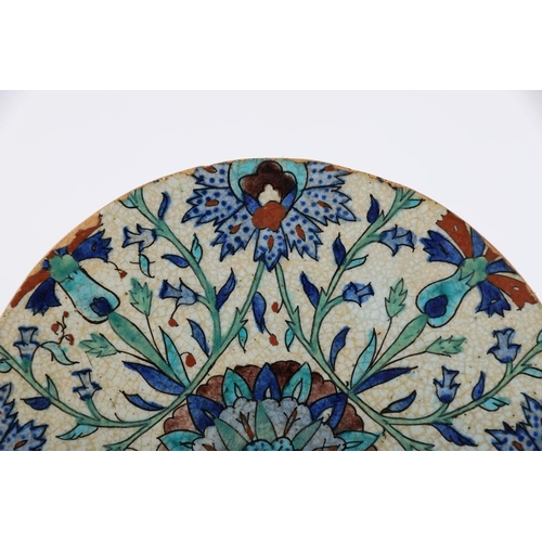 257 - 18/19TH-CENTURY TURKISH POLYCHROME PLAQUE