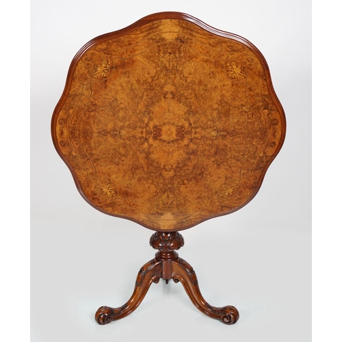 259 - VICTORIAN WALNUT & MARQUETRY CENTRE TABLE