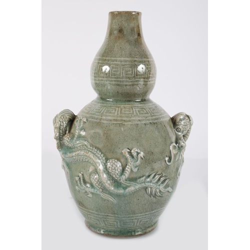 31 - CHINESE QING CELADON DOUBLE GOURD VASE