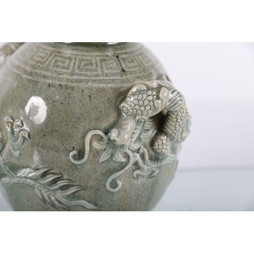 31 - CHINESE QING CELADON DOUBLE GOURD VASE