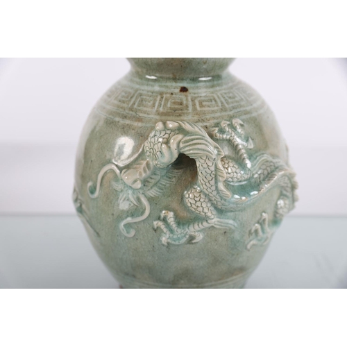 31 - CHINESE QING CELADON DOUBLE GOURD VASE