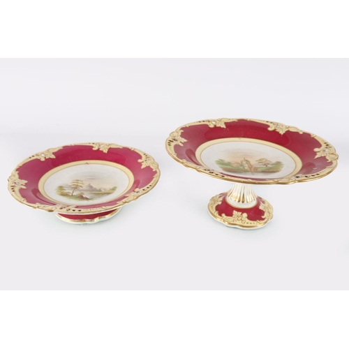 326 - FOUR-PIECE 19TH-CENTURY DESSERT SERVICE