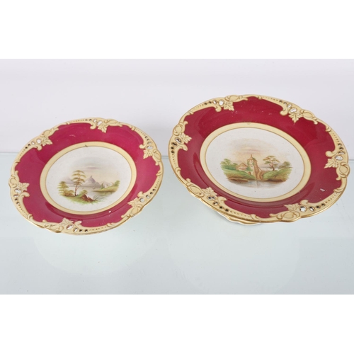 326 - FOUR-PIECE 19TH-CENTURY DESSERT SERVICE