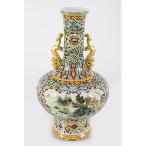 332 - CHINESE POLYCHROME VASE