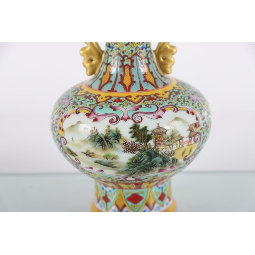 332 - CHINESE POLYCHROME VASE