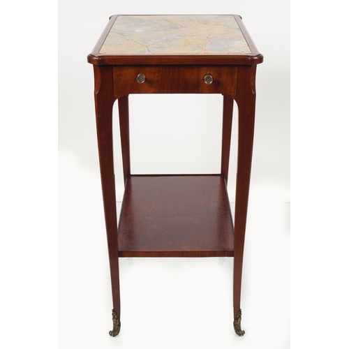 343 - EDWARDIAN BRASS MOUNTED SIDE TABLE