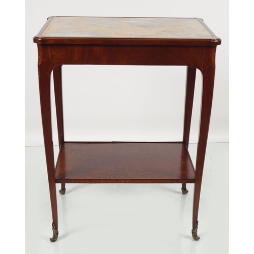 343 - EDWARDIAN BRASS MOUNTED SIDE TABLE