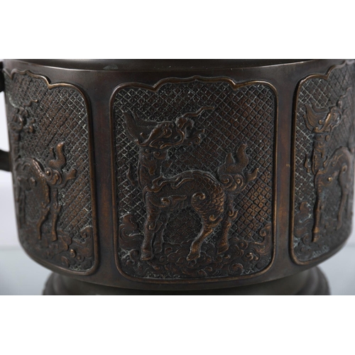 361 - CHINESE QING BRONZE JARDINIERE