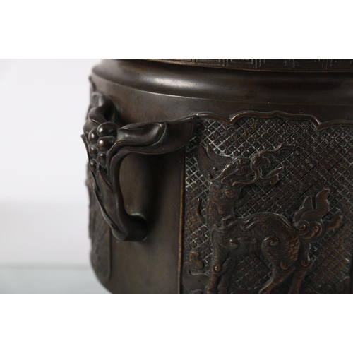 361 - CHINESE QING BRONZE JARDINIERE