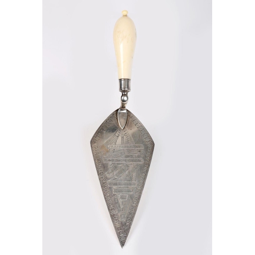 368 - SILVER MASONS FOUNDATION TROWEL