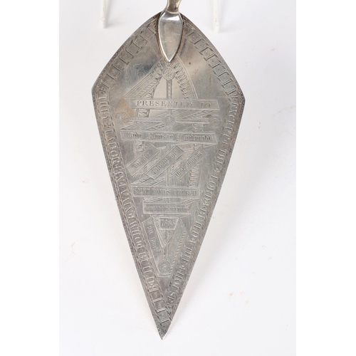 368 - SILVER MASONS FOUNDATION TROWEL