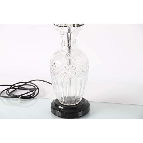 369 - PAIR CRYSTAL TABLE LAMPS