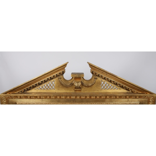 393 - LARGE 19TH-CENTURY GILT FRAMED OVERMANTEL MIRROR