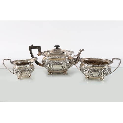 403 - 3-PIECE SILVER TEA SERVICE