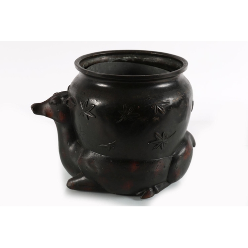 413 - 19TH-CENTURY JAPANESE BRONZE URN