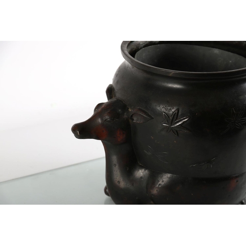 413 - 19TH-CENTURY JAPANESE BRONZE URN