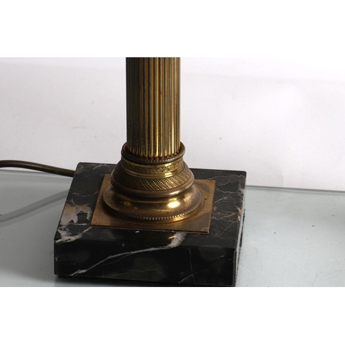 414 - PAIR OF BRASS NEO-CLASSICAL TABLE LAMPS