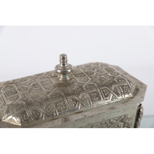 427 - PERSIAN SILVER-PLATED CASKET