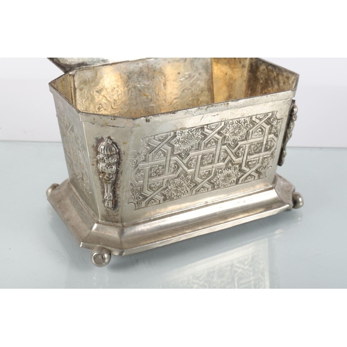 427 - PERSIAN SILVER-PLATED CASKET