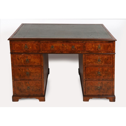 428 - 19TH-CENTURY WALNUT & HERRINGBONE INLAID DESK