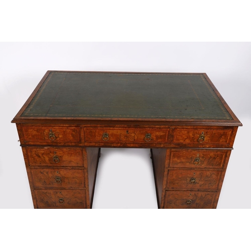 428 - 19TH-CENTURY WALNUT & HERRINGBONE INLAID DESK