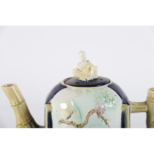 437 - 19TH-CENTURY MAJOLICA TEA POT