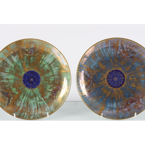 447 - PAIR OF KPM PORCELAIN LUSTRE PLATES