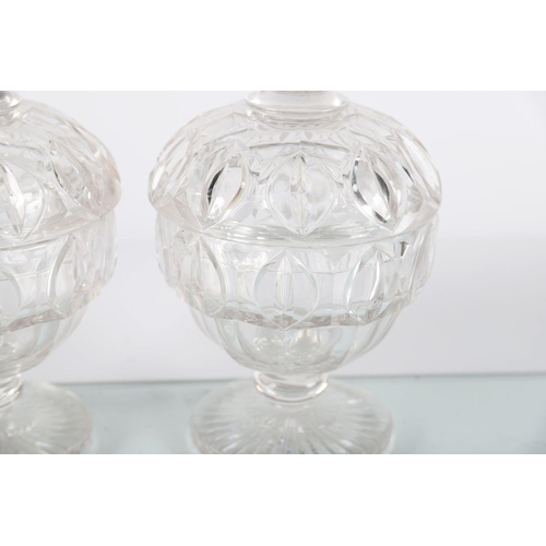 462 - PAIR OF IRISH CUT GLASS BONTONNIERES