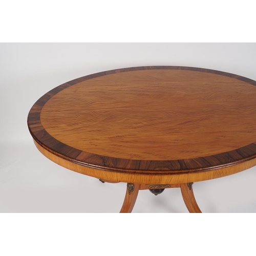 463 - 19TH-CENTURY SATINWOOD CENTRE TABLE