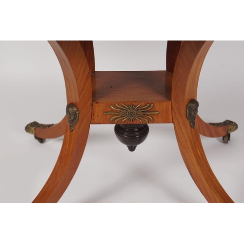 463 - 19TH-CENTURY SATINWOOD CENTRE TABLE